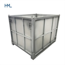 Heavy Duty Galvanized Rubber Transport Collapsible Folding Steel Pallet Crate